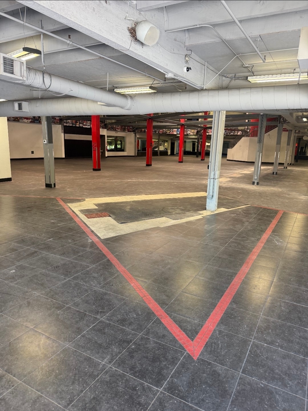 Same commercial space after cleanout, fully cleared